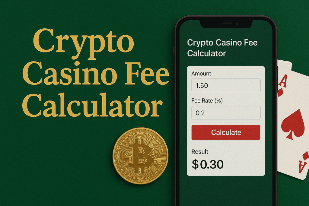 FREE Crypto Casino Fee Calculator - 2025 Online Tool Crypto Casino Fee Calculator - FREE Crypto Casino Fee Calculator - 2025 Online Tool