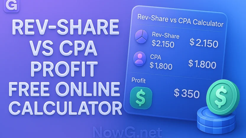 Rev‑Share vs CPA Free Online Calculator profit